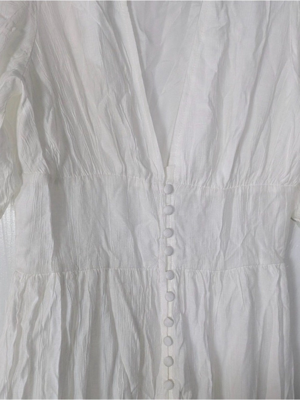 Commense White Midi Dress with Button Front - Picture 4 of 6